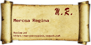 Mercsa Regina névjegykártya